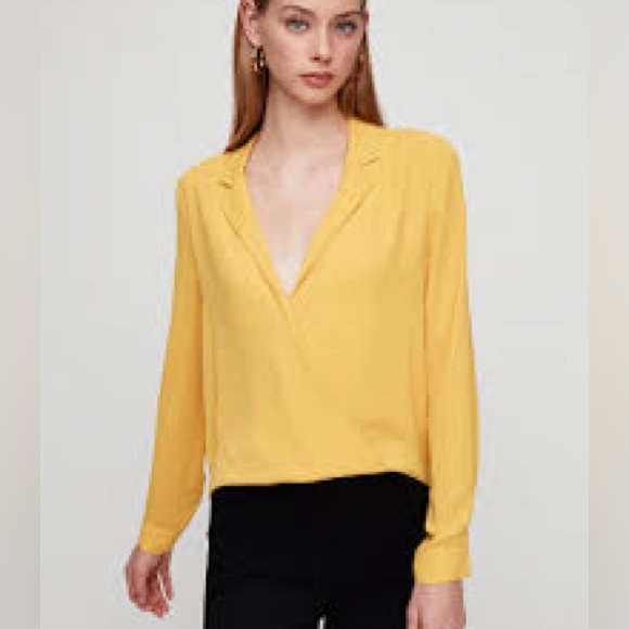 BNWT-  Babaton Brett Blouse - Acacia - Picture 6 of 6